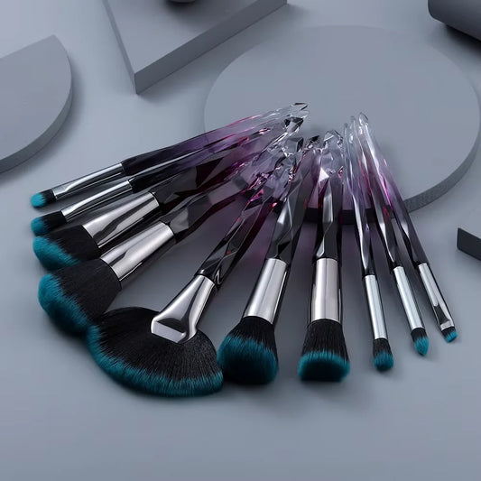 5-10 purple makeup brush quality synthetic foundation