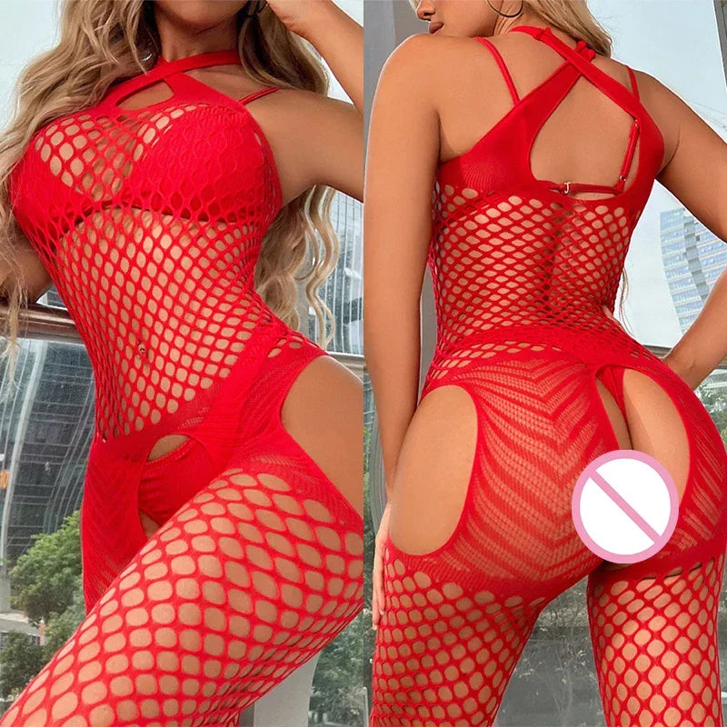Plus Size Fishnet Bodystocking Sexy Lingerie - Empire P.E