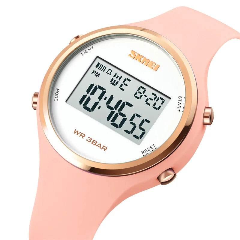 Fashion Digital Watches for Womens Waterproof LED Light Silicone Strap - Empire P.E
