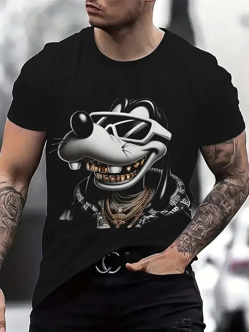 Funny Men's T Shirt Cartoon Duck Print - Empire P.E
