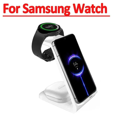 30W 3 in 1 Wireless Charger Stand
