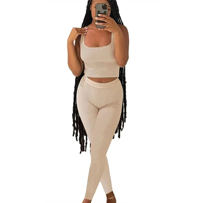 Lounge Wear Ribbed Casual 2 Piece - Empire P.E