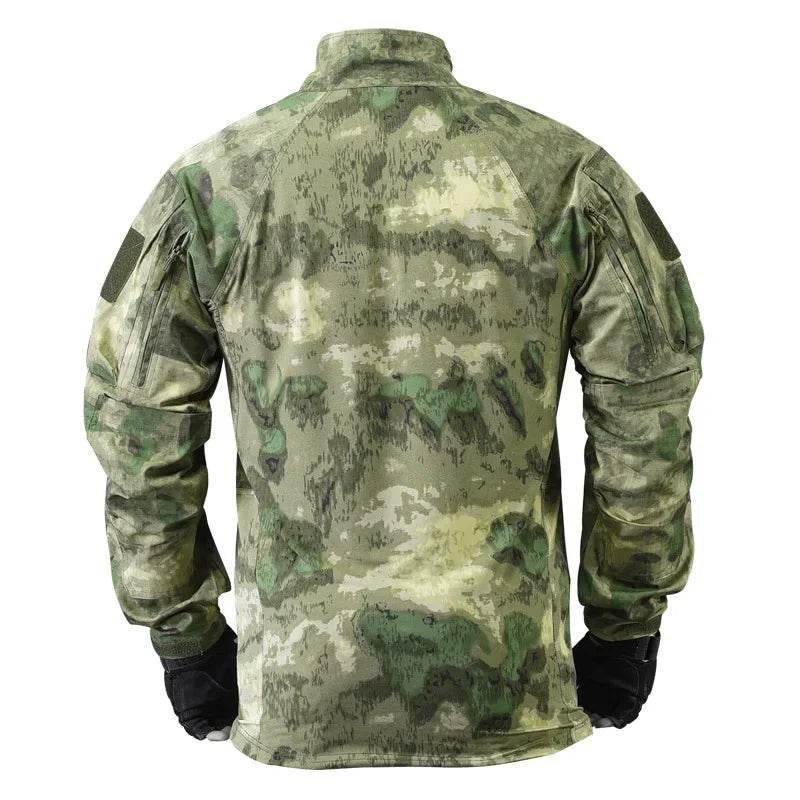 Tactical Shirts Combat Shirt Men Clothing Long Sleeve T-Shirts Breathable Airsoft T-shirt Camo Quick-dry Paintball T-Shirt Tops - Empire P.E