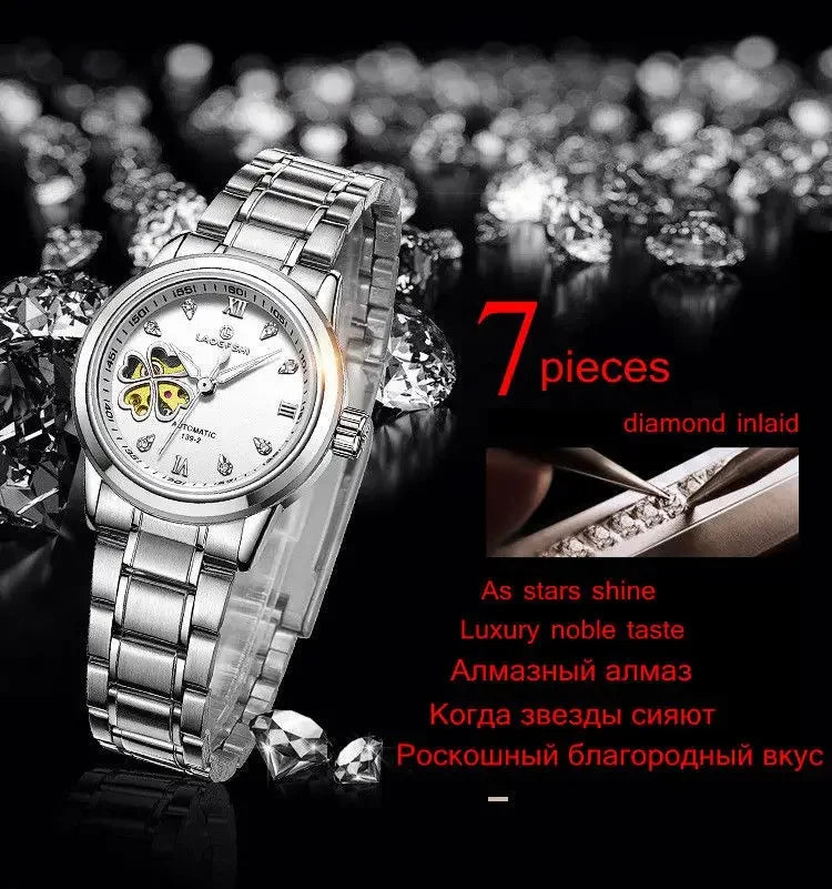 Women's Leather Mechanical  WristWatches