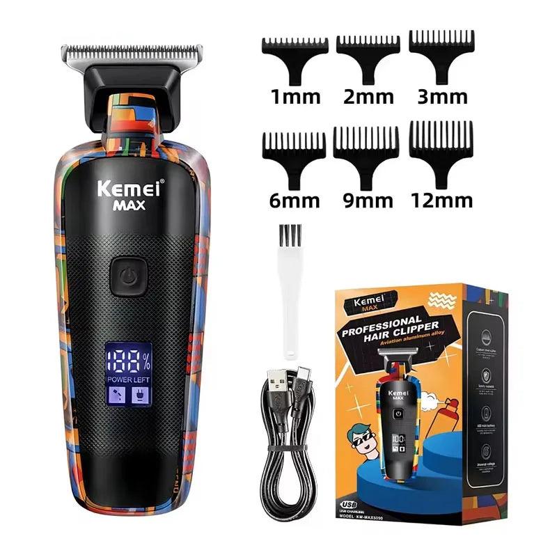 Kemei Rechargeable Graffiti Pattern Electric Hair Clipper Professional - Empire P.E