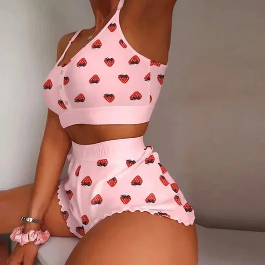 2025 New Women Butterfly Print Pajamas Set - Empire P.E
