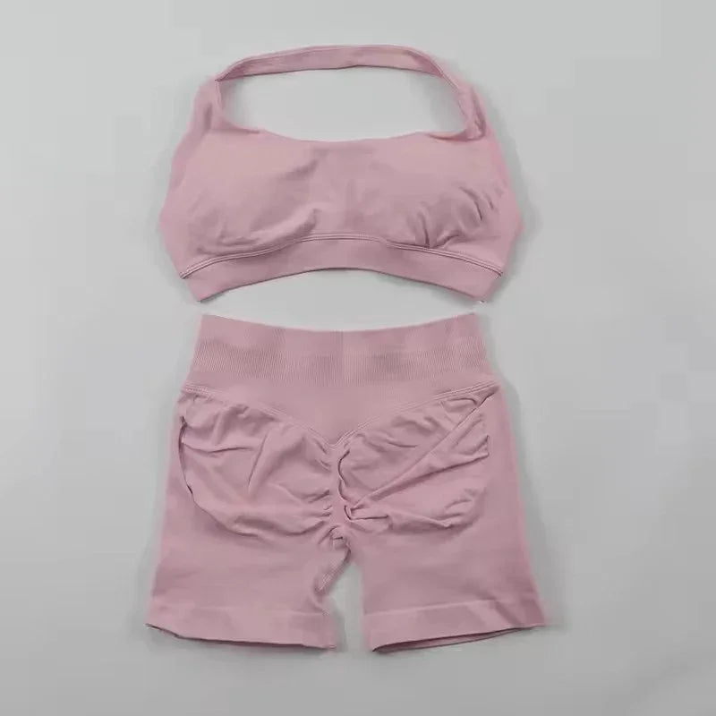 Sports Shorts Set 2 Pieces Seamless Yoga Set - Empire P.E