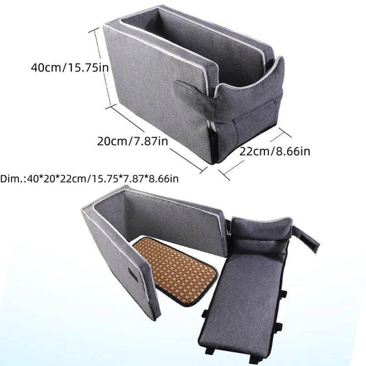 Car Center Console Pet Bed Mat Fiber Pet Safety Seat Essential for Cat & Do Travel Small pet car carrierNon-slip pet car s - Empire P.E