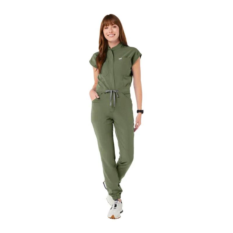 New Jumpsuits Medical Scrubs Uniform Short Sleeve