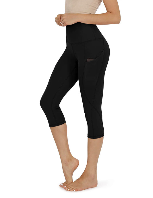 High Waisted Yoga Pants for Women with Pockets Capri Leggings for Women Workout Leggings for Women Yoga Capris - Empire P.E