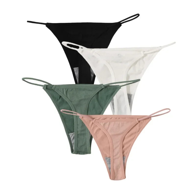 4Pcs/Set Women G-String Seamless Panties Underwear Sexy Lingerie - Empire P.E
