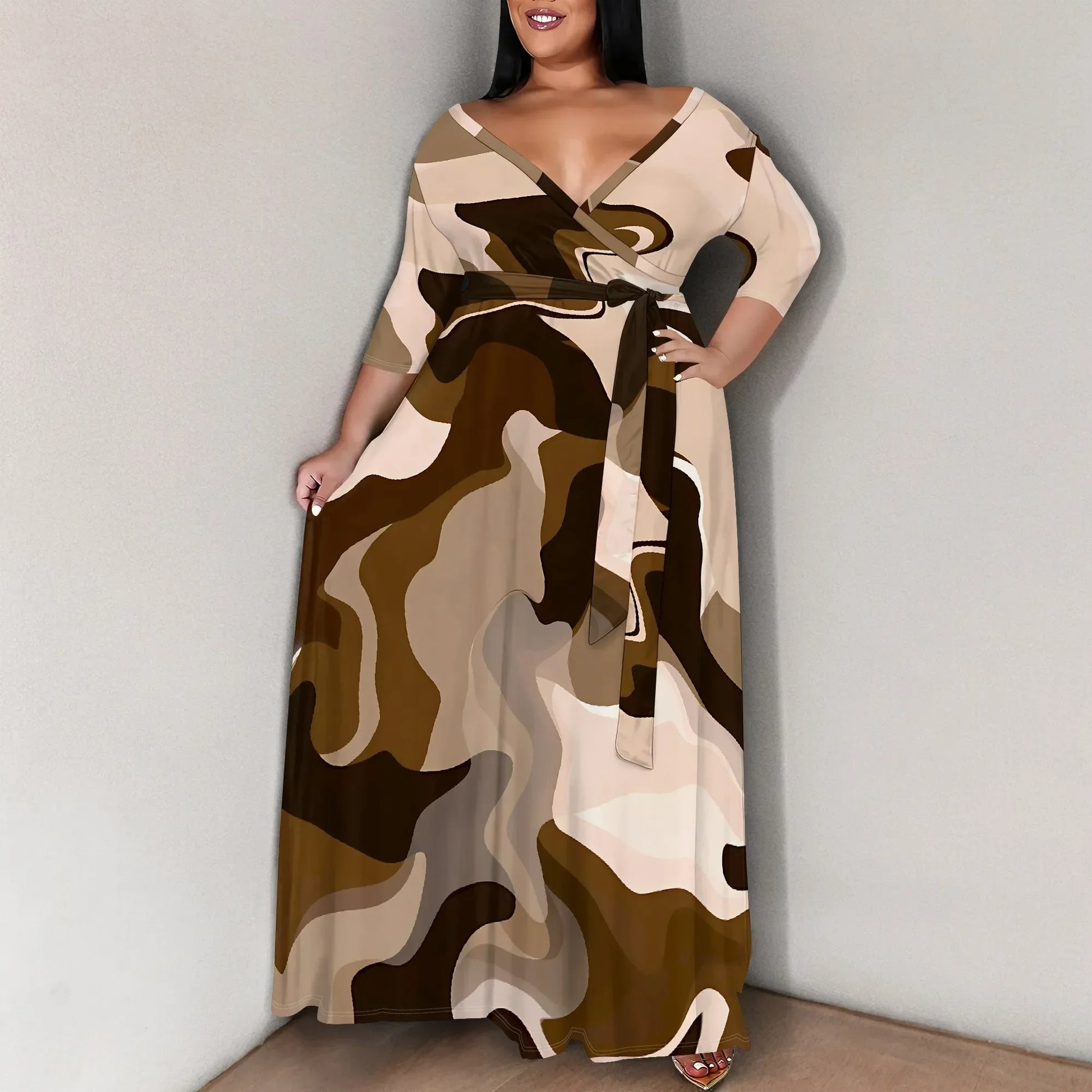 Plus Size for Womens Summer Casual Sundress - Empire P.E