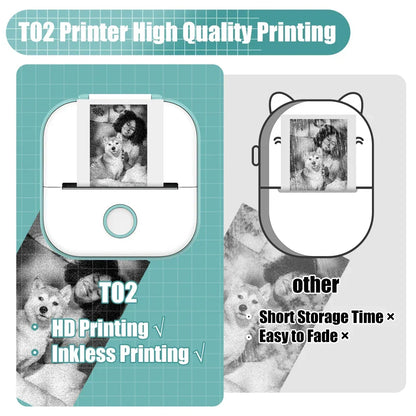 Portable Mini Wireless Thermal Pocket Printer Self-adhesive Stickers - Empire P.E