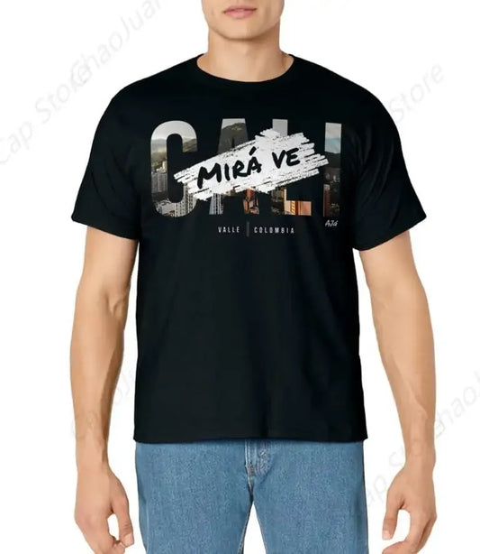 Cali Urban Colombia T-Shirt Vintage Tee T-Shirts Cotton New Arrival Tops - Empire P.E