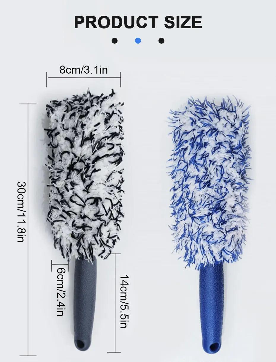 SEAMETAL Car Wheel Tire Rim Cleaning Brush Portable Plush Car Wheel Hub Brush Washing Tool Car Detailing Care Dust Removal Brush - Empire P.E