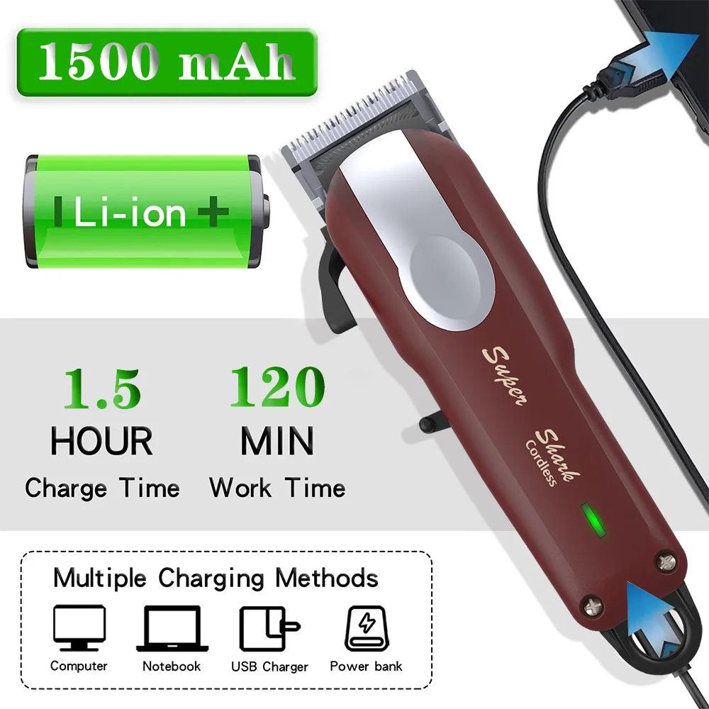 Magicful Professional Hair Clipper Lithium Battery USB Chargeable - Empire P.E