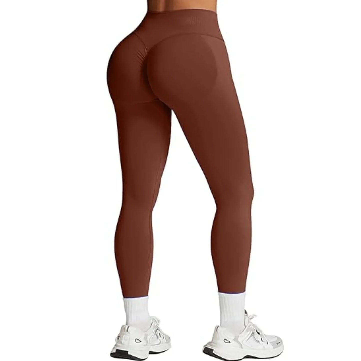 Seamless Women Solid Waist Yoga Pants - Empire P.E