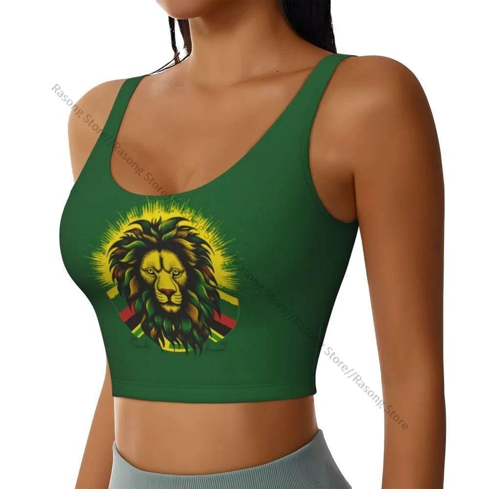 Sports Bra Women Running Yoga Clothes Vest Jamaica Kingdom Flag Gathering Fitness Vest - Empire P.E