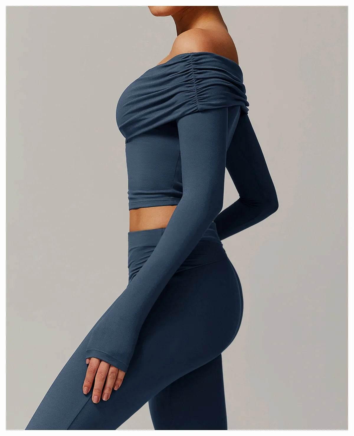 Sexy Yoga Long Sleeve Slim Fit Fitness Yoga Shirts Crop Top Women's Quick-drying Sport Tops Running Workout Women Gym Clothing - Empire P.E
