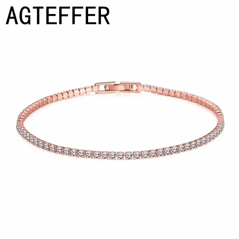 New 925 Sterling Silver Hip Hop Fashion Women's Tennis Bracelet - Empire P.E