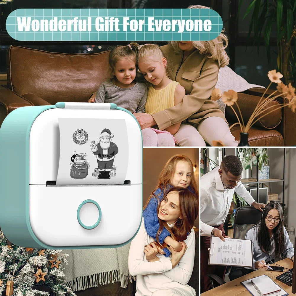 Portable Mini Wireless Thermal Pocket Printer Self-adhesive Stickers - Empire P.E