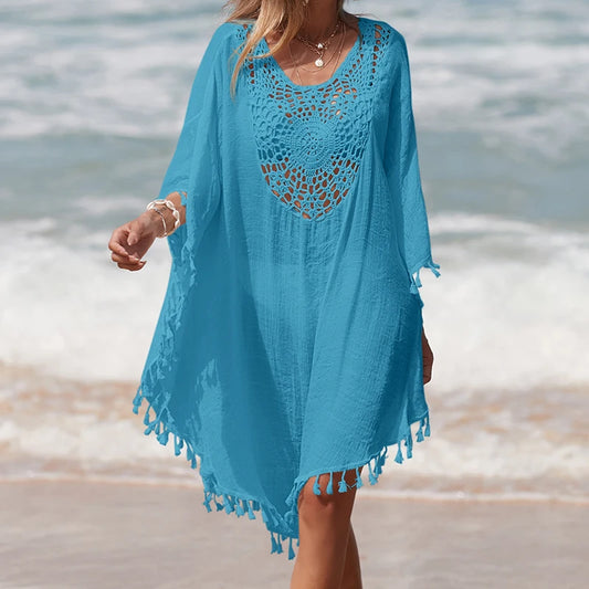Women's Handmade Crochet Splicing Swimsuit Cover-Ups