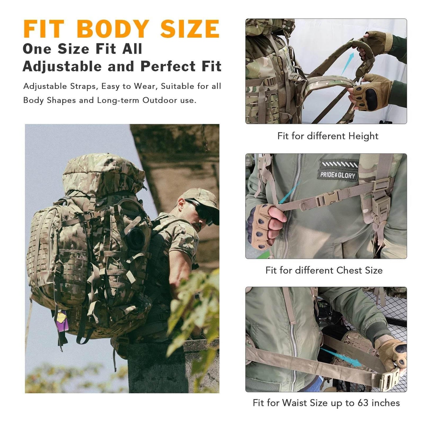 Military ILBE Army Large Rucksack with Detacheable Tactical Assault Backpack - Empire P.E
