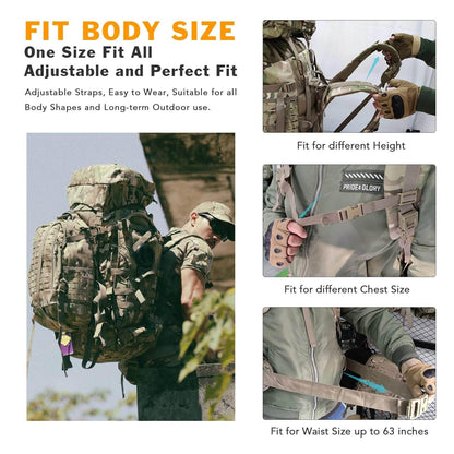 Military ILBE Army Large Rucksack with Detacheable Tactical Assault Backpack - Empire P.E