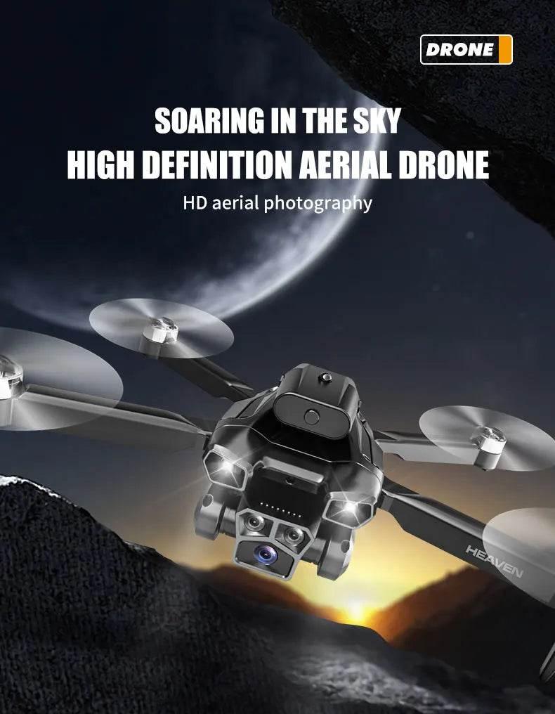 Drone aerial view brushless motor with obstacle avoidance optical flow foldable quadrotor foldable remote control airplane toy - Empire P.E