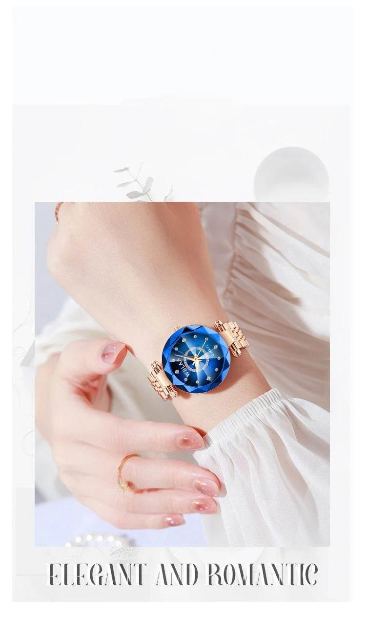 Women Bracelet Watches Stainless Steel Band Elegant Diamond Dial Ladies Wrist Watch For Crystal Exquisite Top Brand Luxury 2025 - Empire P.E