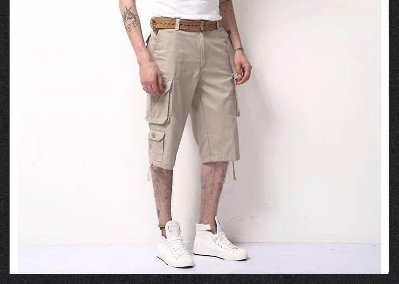New Men's Trend Loose Large Size Cotton Shorts Multi Pocket - Empire P.E