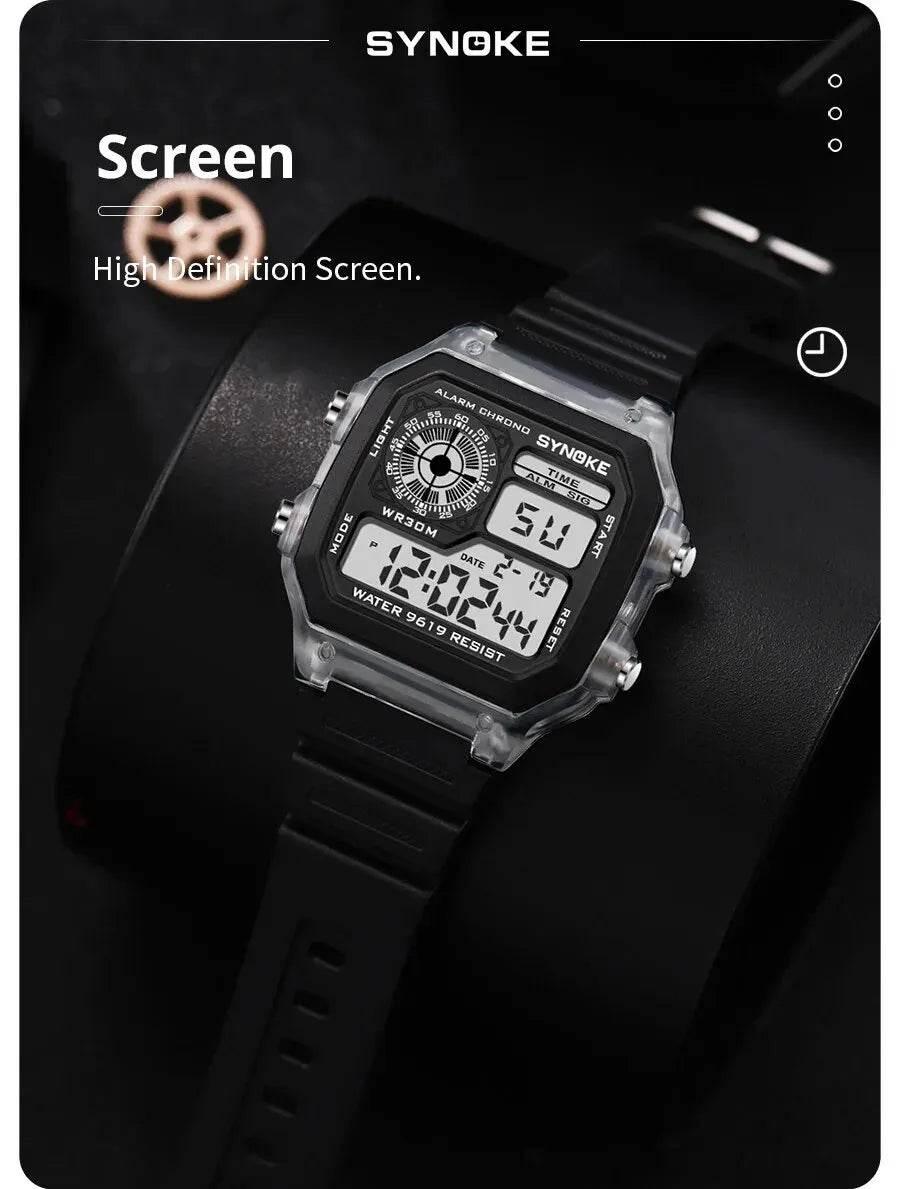 SYNOKE Digital Watches Men Sports Luminous Multifunction Waterproof Women Wristwatch Outdoor and Running Student Seven Lights - Empire P.E