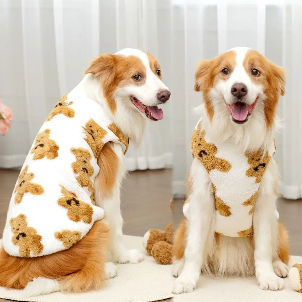 Teddy Bear Pattern Dog Sweater