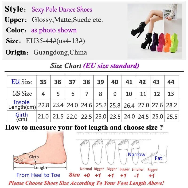Faux Suede 17cm Pole Dance Shoes - Empire P.E