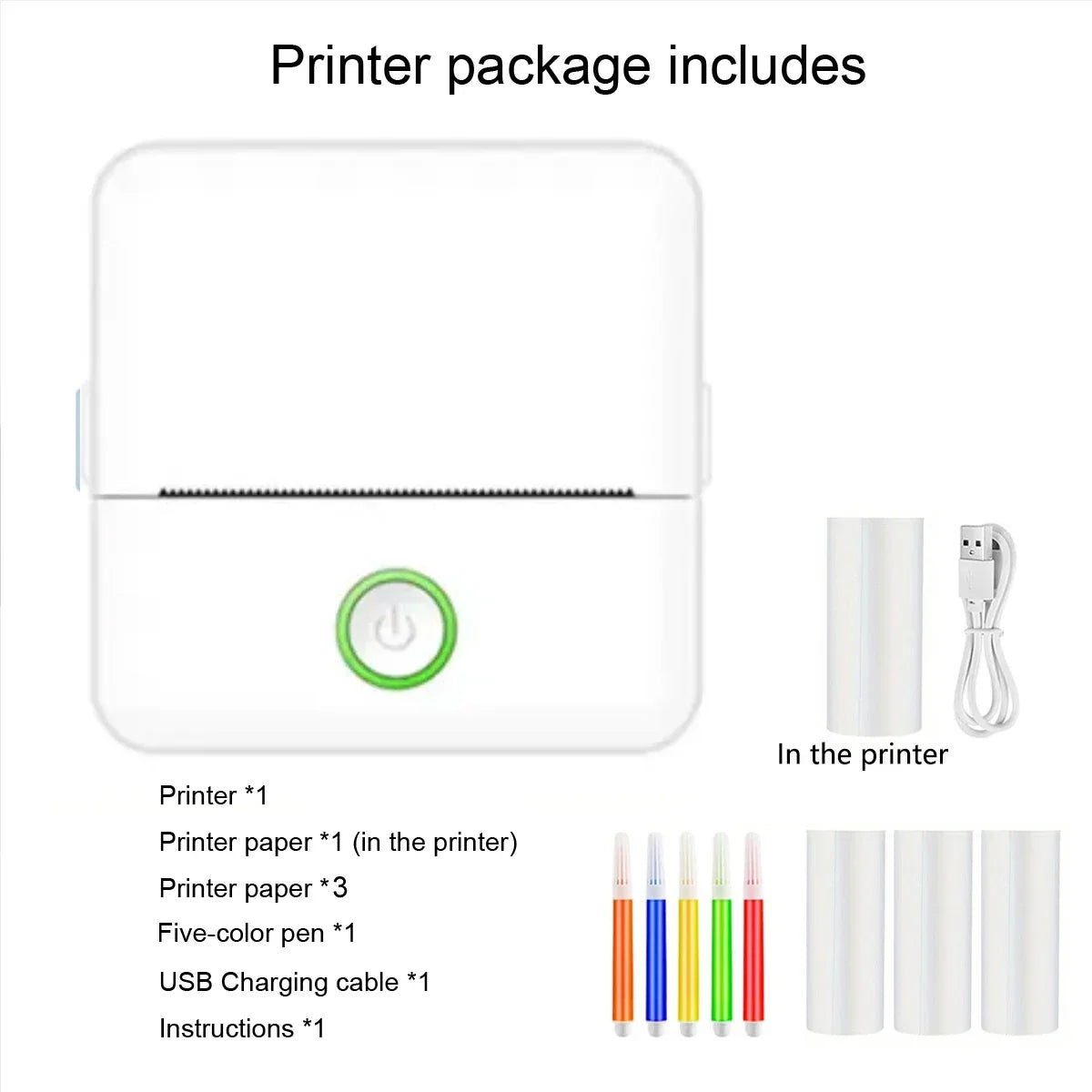 Mini Portabl Printer Inkless Sticker Maker - Empire P.E