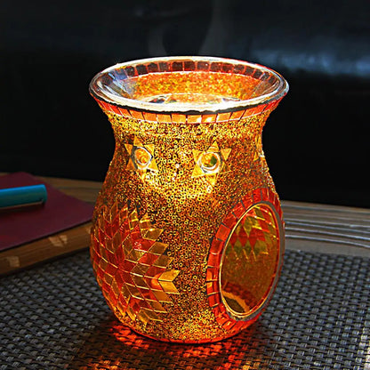 Turkish Style Mosaic Glass Oil Burner Candle Holder