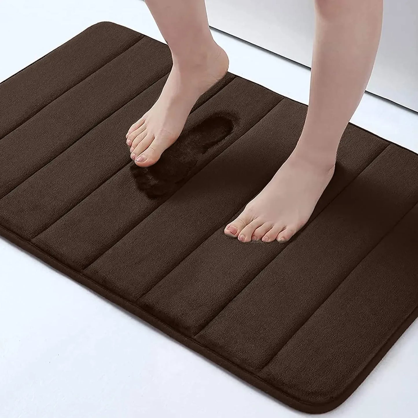 Memory Sponge Stripe Bathroom Non slip Washable Floor Mat - Empire P.E