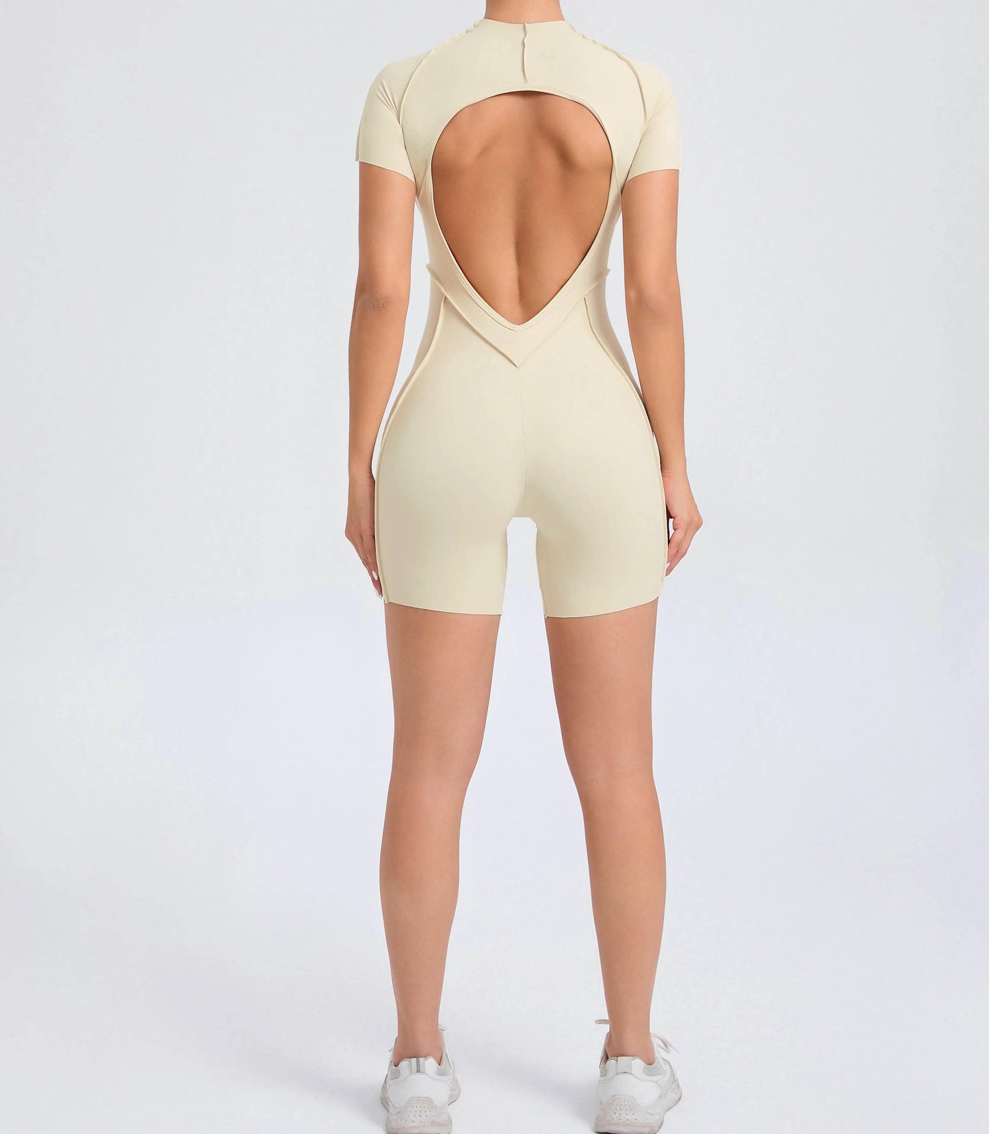 Short Jumpsuit Gym Clothes For Women Sportswear Fitness Overalls Backless Scrunch Booty Yoga Suit Sports Set Outfit - Empire P.E