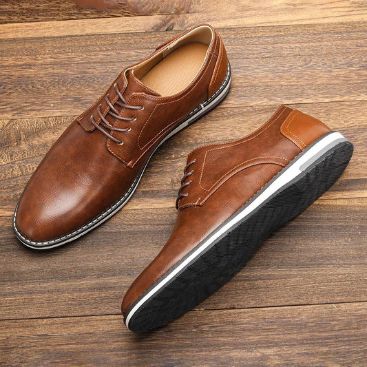 Leather loafer men fashion 2024 brand casual shoes - Empire P.E