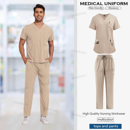 Scrubs Set Anti-Wrinkle Medical Surgical Scrub Uniform Men Women - Empire P.E