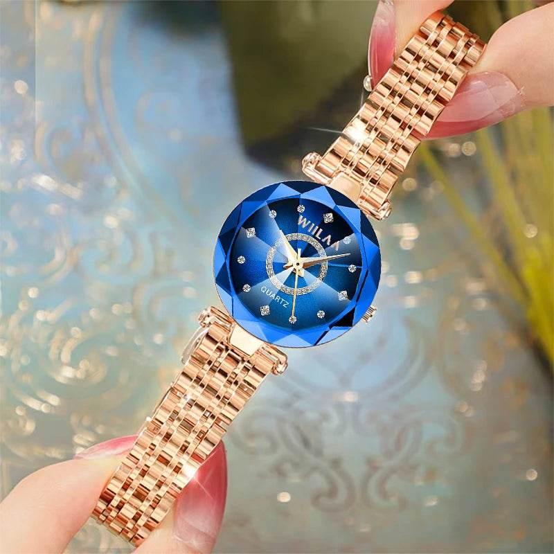Women Bracelet Watches Stainless Steel Band Elegant Diamond Dial Ladies Wrist Watch For Crystal Exquisite Top Brand Luxury 2025 - Empire P.E
