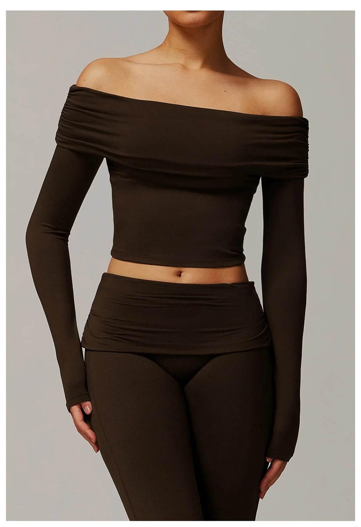 Sexy Yoga Long Sleeve Slim Fit Fitness Yoga Shirts Crop Top Women's Quick-drying Sport Tops Running Workout Women Gym Clothing - Empire P.E