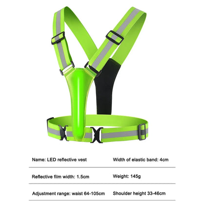 LED Reflective Light Up Running Vest