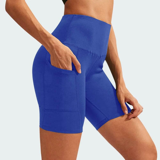 Women Yoga Shorts High Waist Workout Gym Shorts Fitness Yoga Lift Butt Fitness yoga leggings Running Cycling Short Pants - Empire P.E