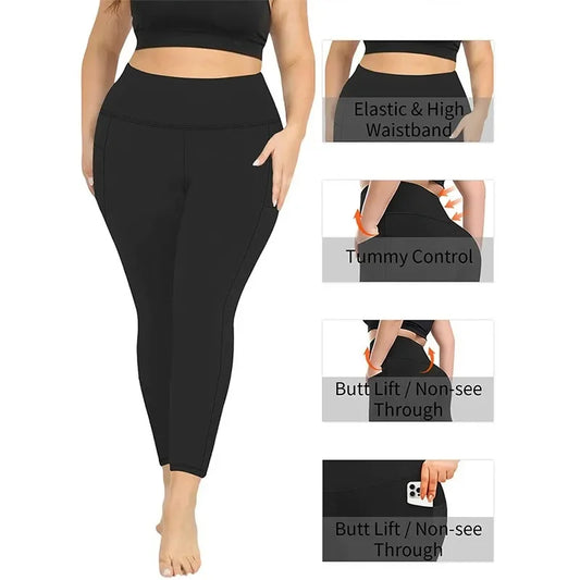 Women's High-Waisted Yoga Pants Plus Size - Empire P.E