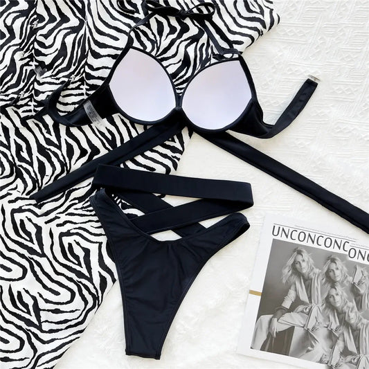Black High Waisted Bikini Push Up Women - Empire P.E