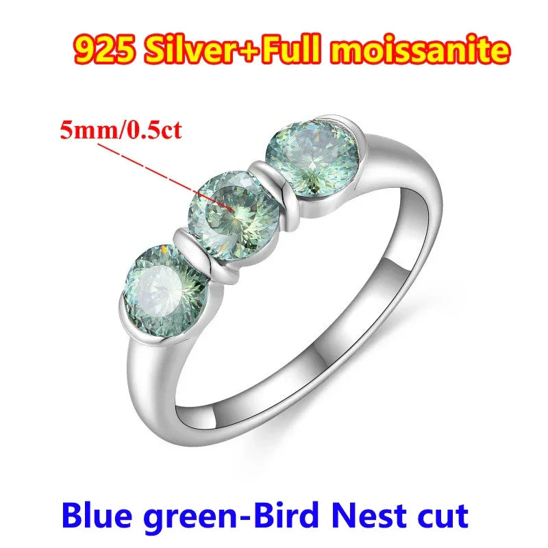 D Color Women Moissanite Ring s925 Silver - Empire P.E