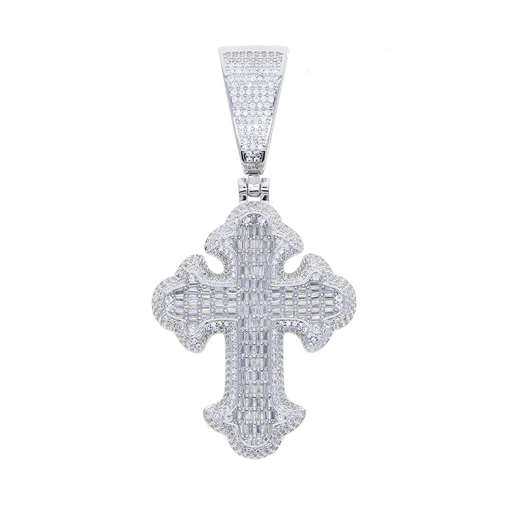 Iced Out Cross Pendant Necklace