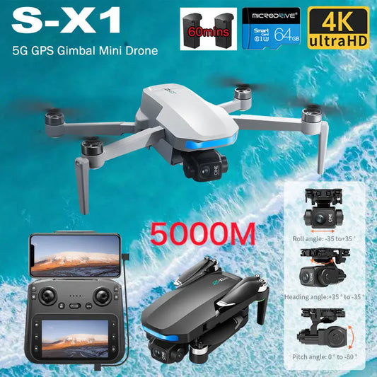 Mini Drone with Screen 3-Axis Anti-shake Gimbal 4K Aerial HD Cameras - Empire P.E