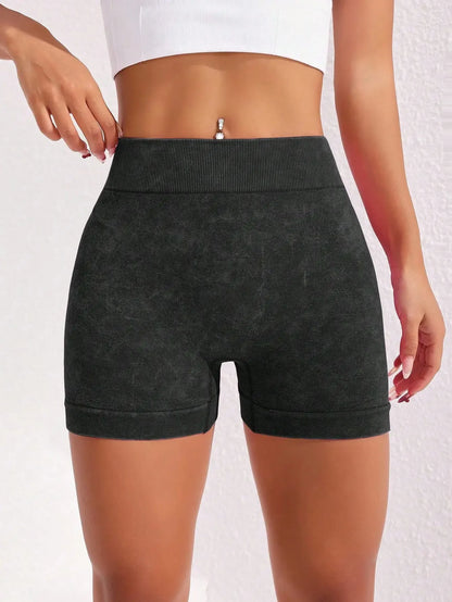Women's Washed Yoga Shorts Fitness